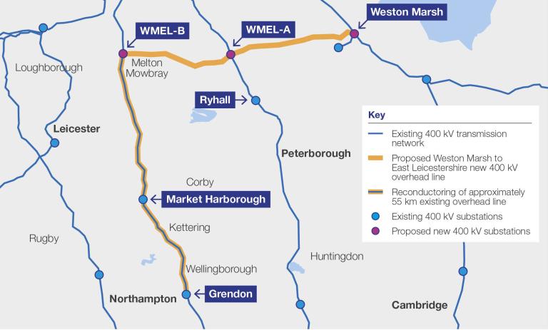 Weston Marsh overhead line