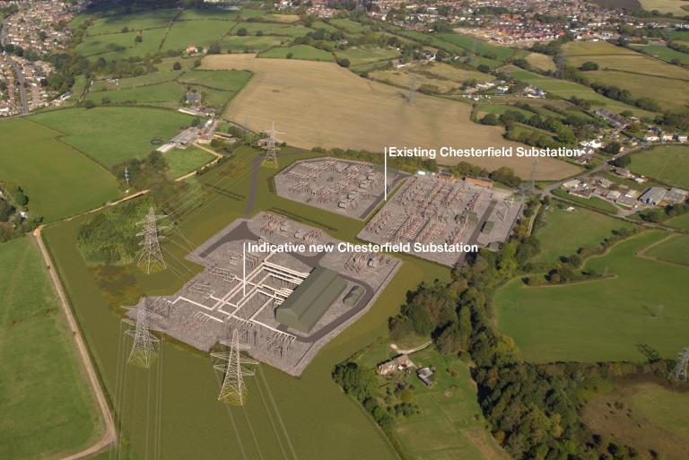 Indicative CGI of the new 400 kV Gas Insulated Switchgear (GIS) substation design