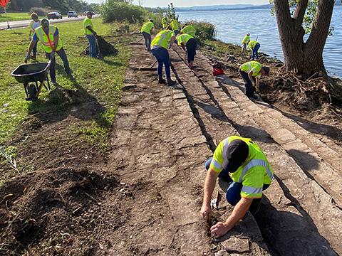 Volunteers Repair Lakeside Path