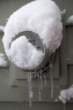Snow covered transformer