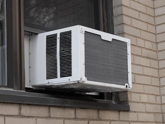 A window air conditioning unit