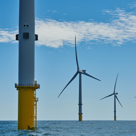 Wind turbines in sea