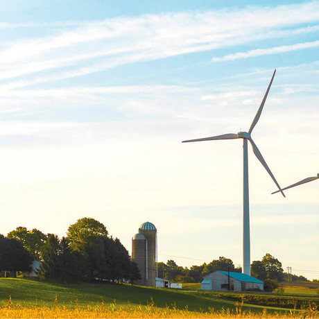 Picture of wind farm in countryside