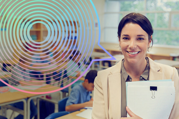 Voice of All - Woman in classroom