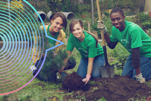 Voice of All - Kids planting a tree