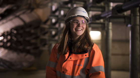 Female grad in London Power Tunnels