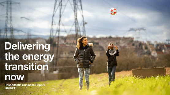 Front cover of National Grid's Responsible Business Report 2023/24
