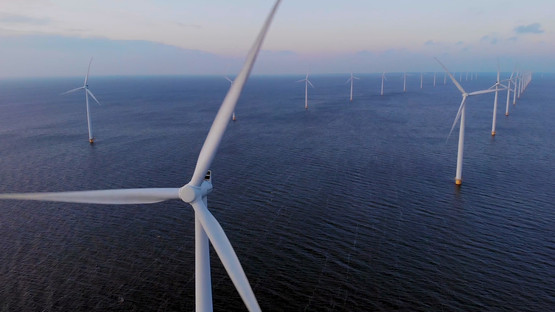 wind turbines at sea